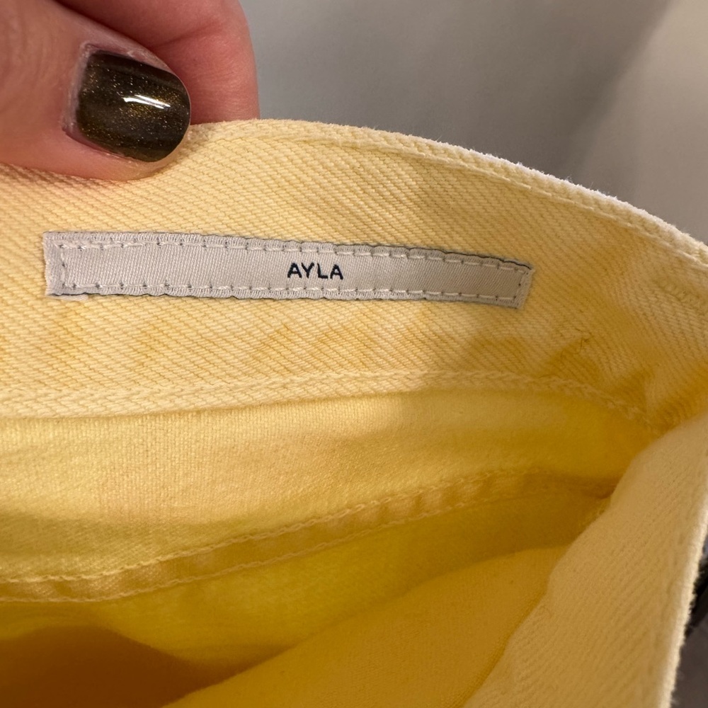 Citizens of Humanity Ayla cropped jeans in limoncello - Picture 3 of 4